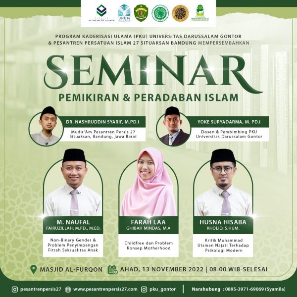 PROGRAM KADERISASI ULAMA (PKU) UNIVERSITAS DARUSSALAM GONTOR & PESANTREN PERSATUAN ISLAM 27 SITUAKSAN
