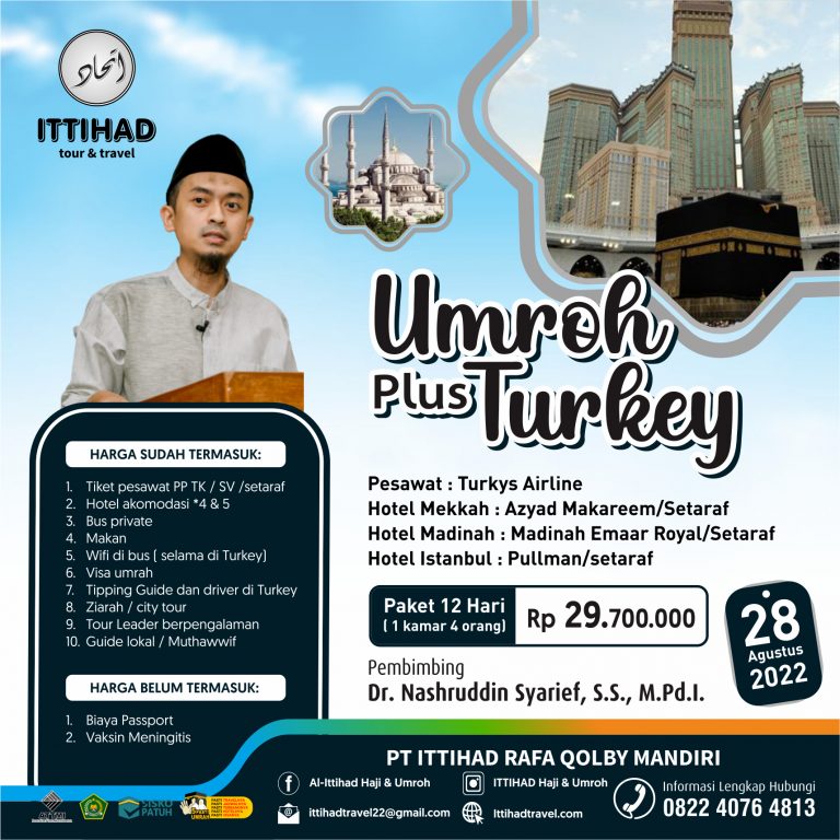 Mari Ibadah Umrah plus ke Turkey
