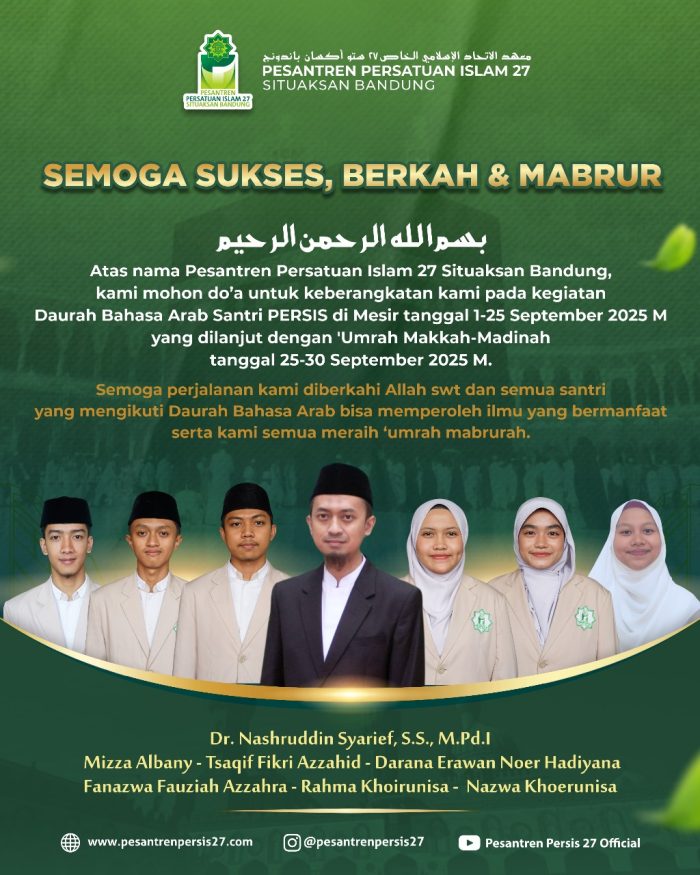 Daurah Bahasa Arab Santri di Mesir dan ‘Umrah Makkah-Madinah